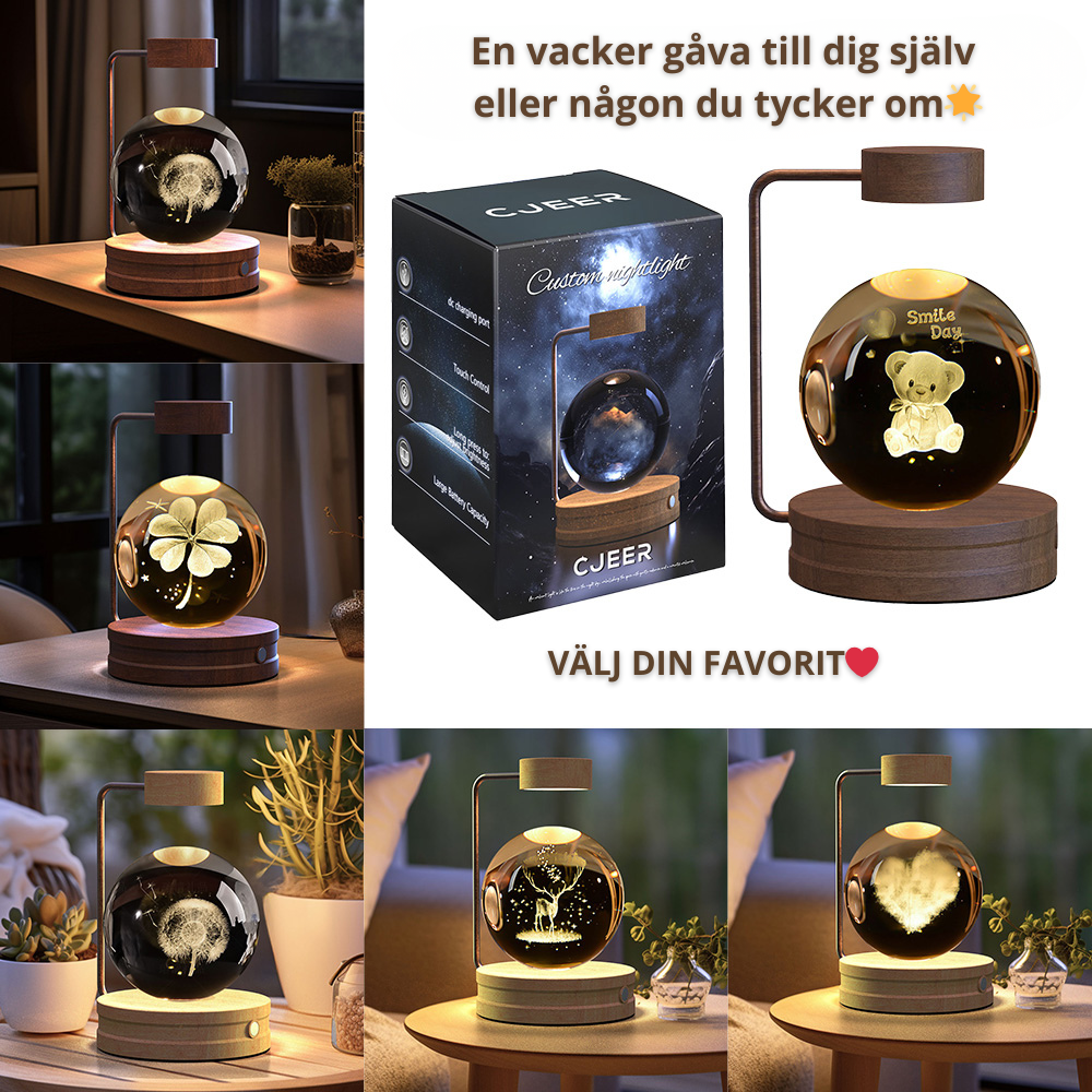 Exklusiv Crystal Ball Lampa