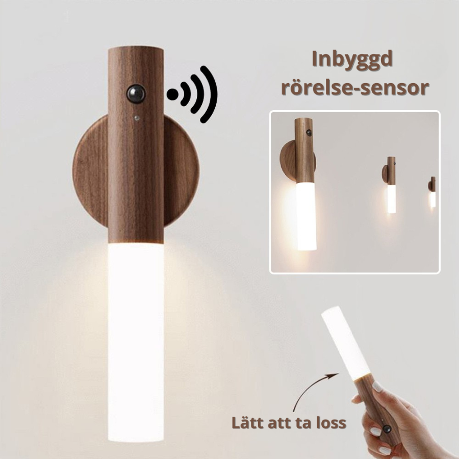 Trådlös lampa med rörelsesensor och LED-ljus