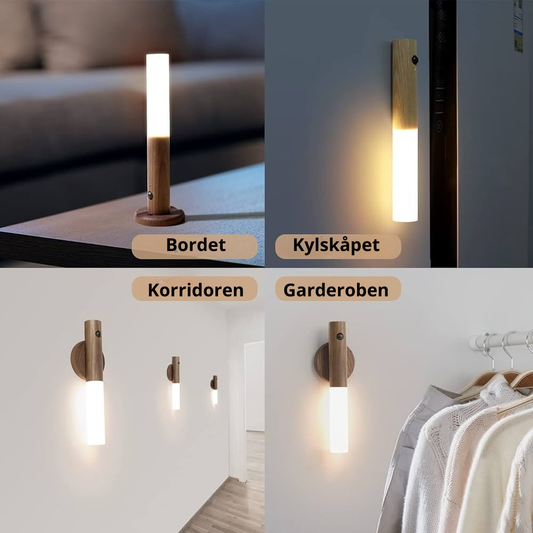 Trådlös lampa med rörelsesensor och LED-ljus